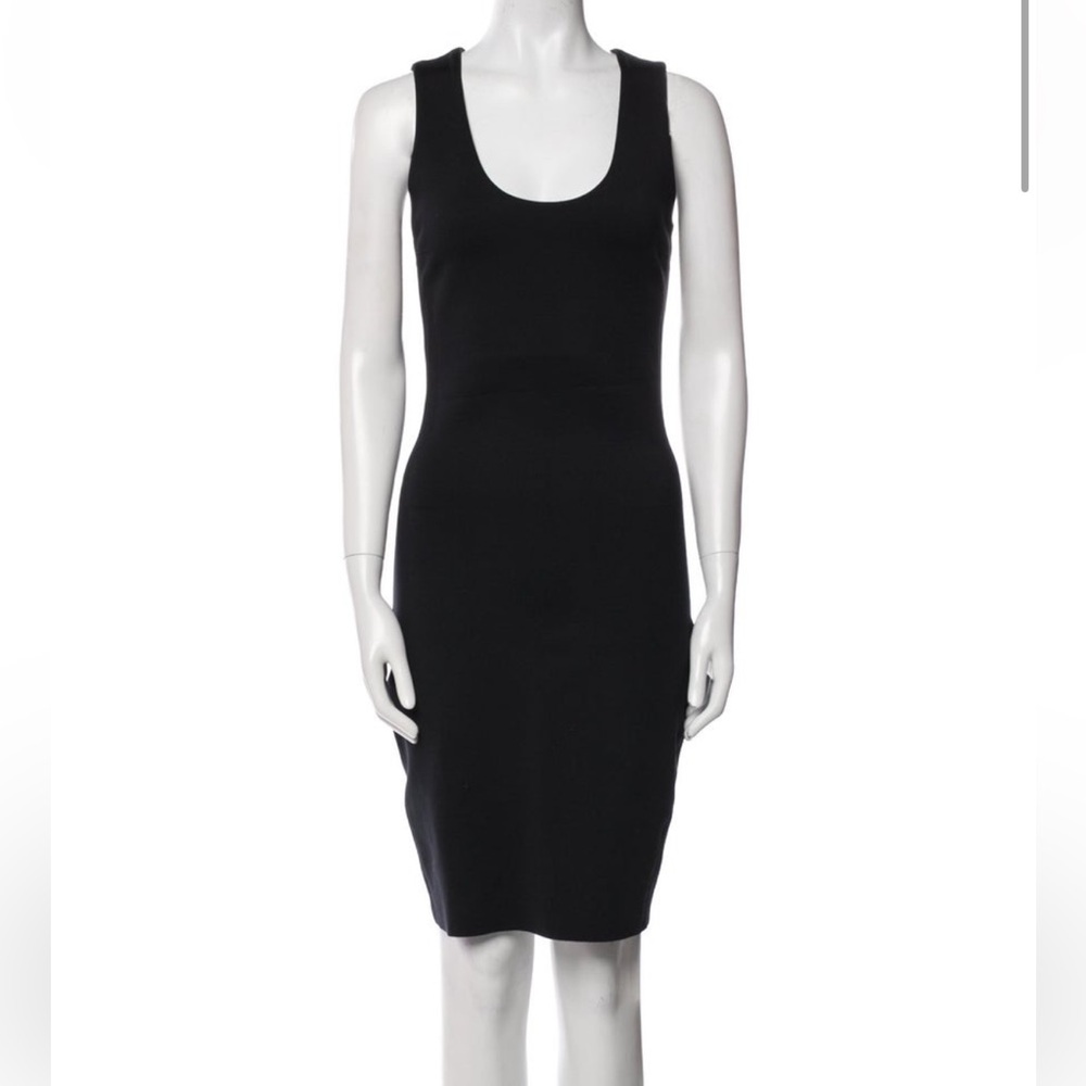 The Row Black Knit Scoop Neck Dress Size S | Knee Length | Minimalist Designer